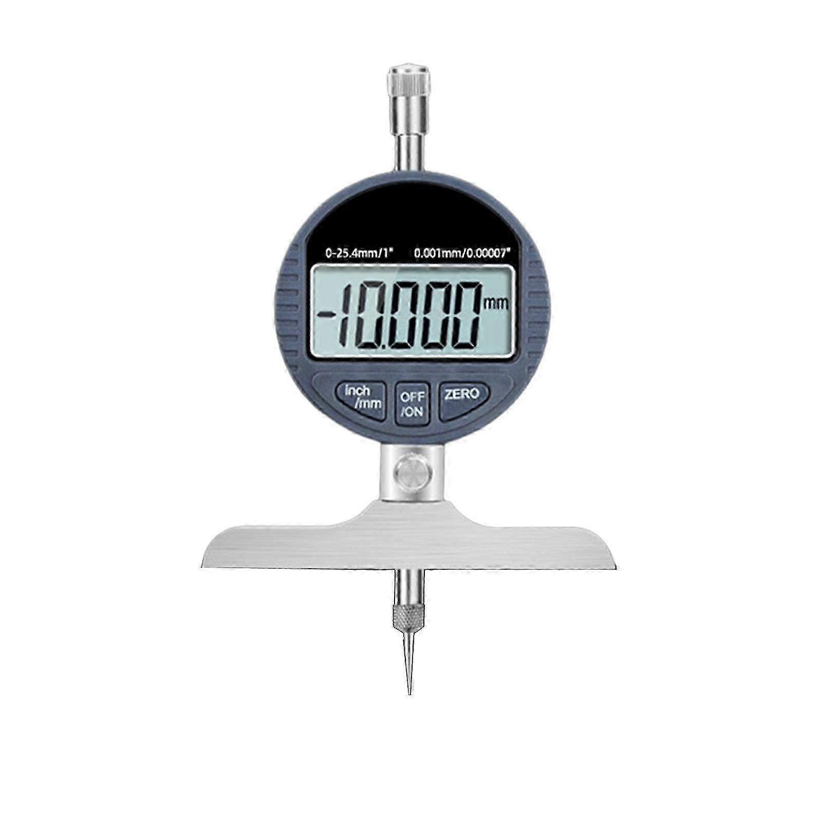 Digital Depth Gauge Indicator with 0.5/1 Inch Measuring Range, 25.4mm Large Base for Precision Measurement Tools and Accessories