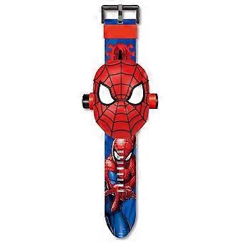 Spiderman Kids' Wrist Watch with Projector - Fun Cartoon Design for Ages 3-8 JJM