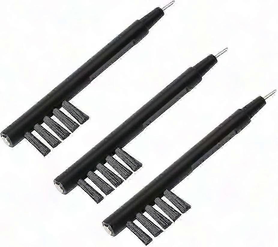 5pcs Hearing Aid Cleaning Brush con cera Loop e magnete (nero)