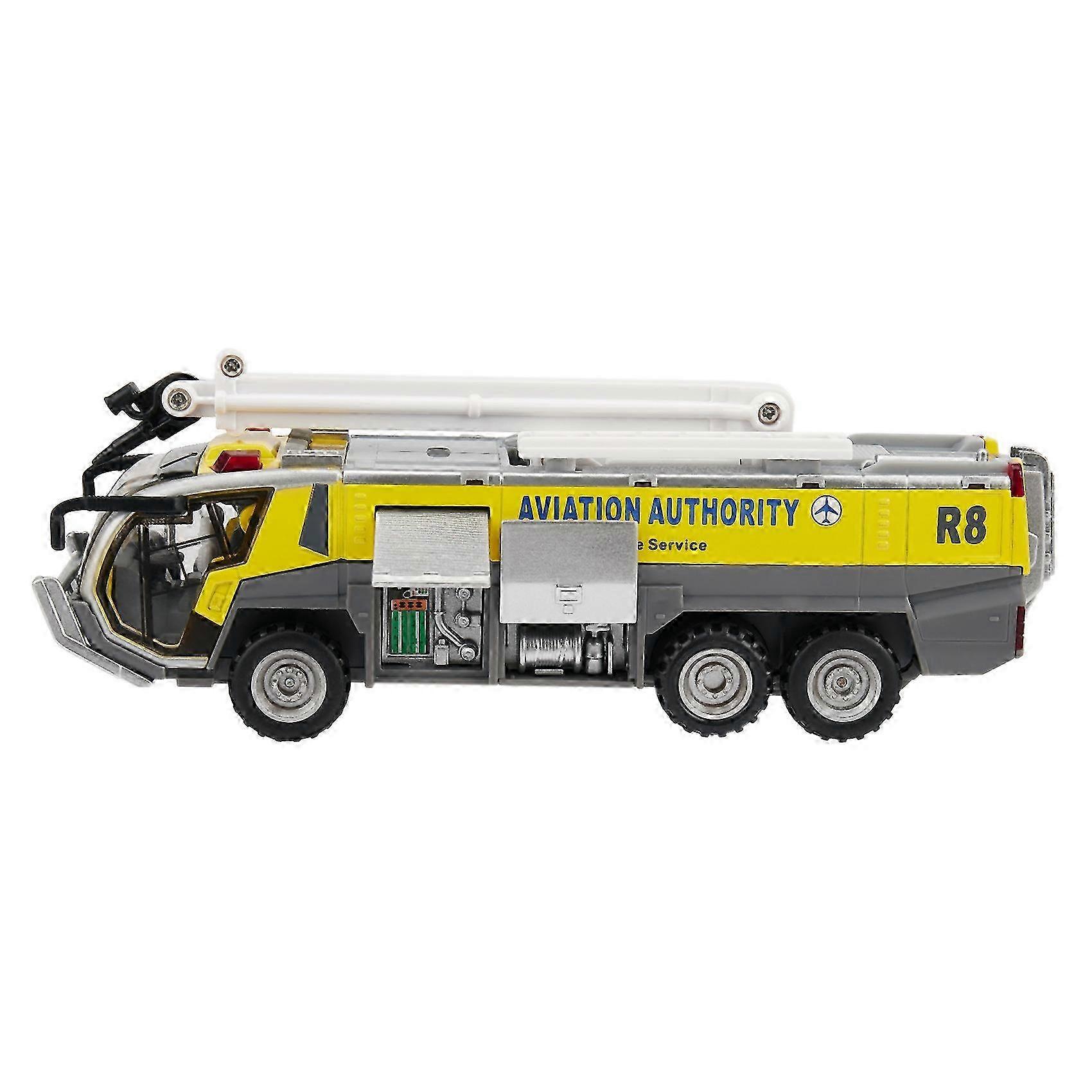 Enhanced 1:32 Scale Airport Fire Truck Electric Die-Cast Model Car Toy with Realistic Sound