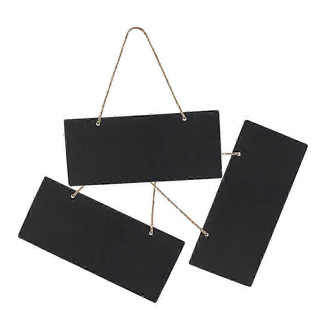 Hanging Chalkboard Sign Message Memo Board Coffee Shop Exhibition Reusable Writing Board 1Set