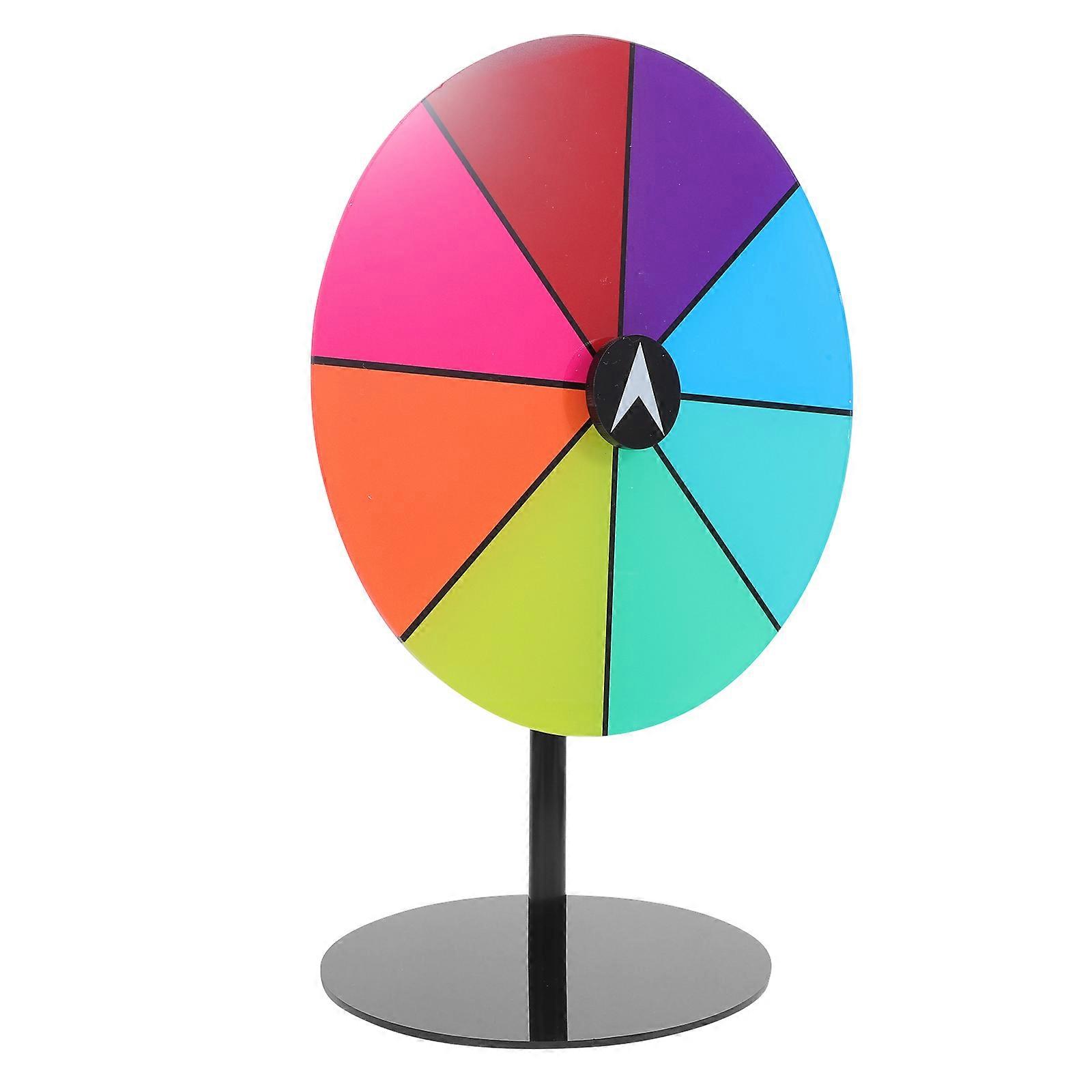 Acrylic Roulette Prize Wheel with Stand – Dry Erase Tabletop Spinner for Trade Shows, Carnivals, Holidays, and Party Games – Rotating Wheel Game Prop