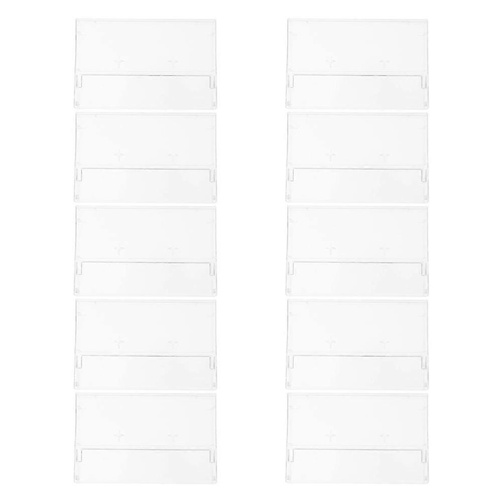 10pcs Transparent Cassette Storage Cases Clear Plastic Holders for Standard Blank Voice Recording Tapes with Moisture Protection for Home and