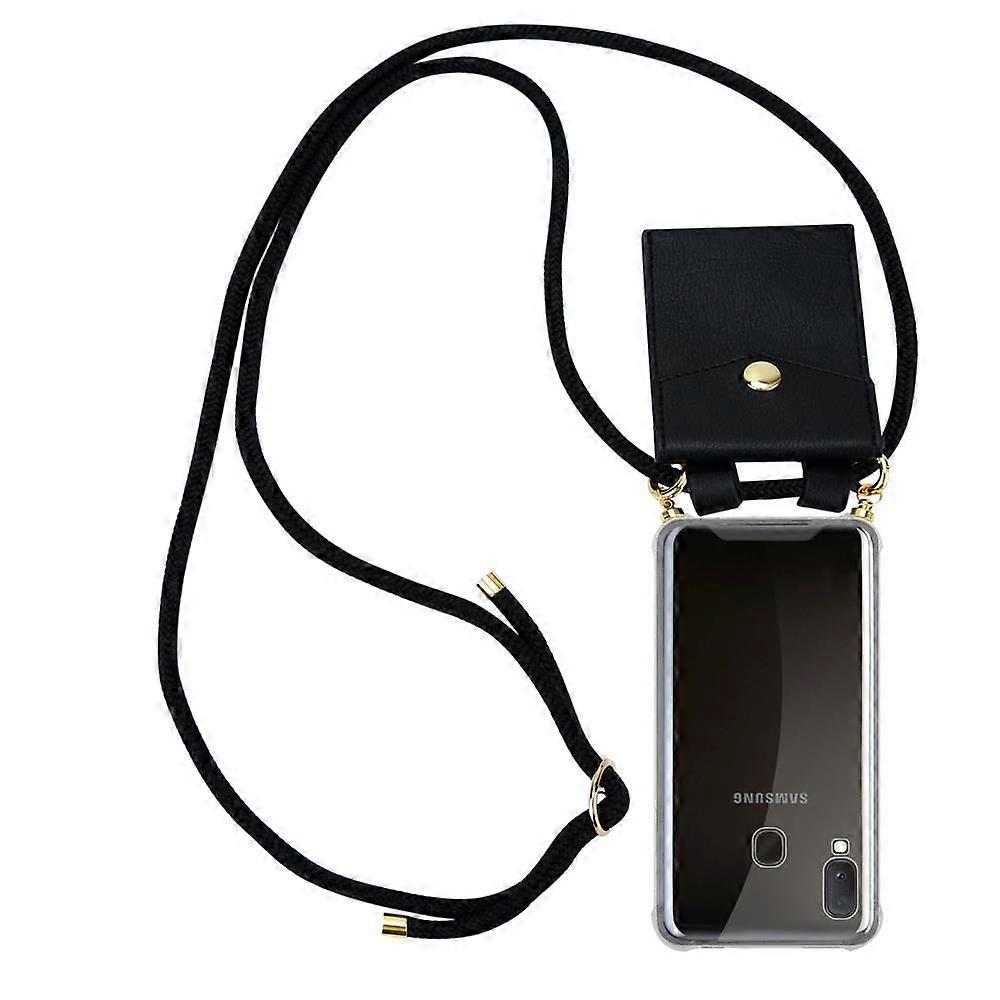 Mobile Phone Chain for Samsung Galaxy A10e / A20e Silicone Protective Case - Cord with Golden Elements