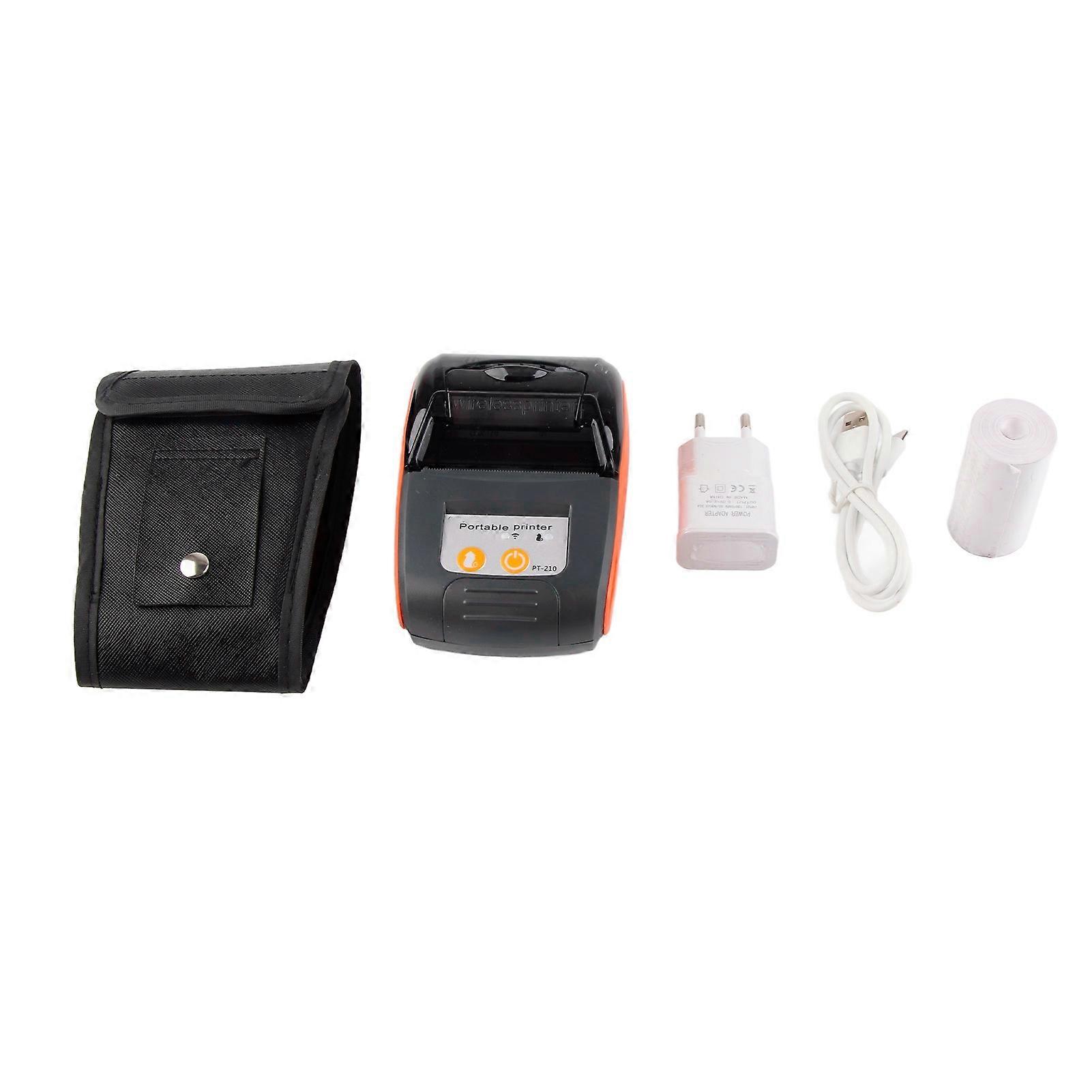 58mm Wireless Portable Bluetooth Thermal Receipt Printer Compact Mobile Bill Printer Orange Color Fast Printing
