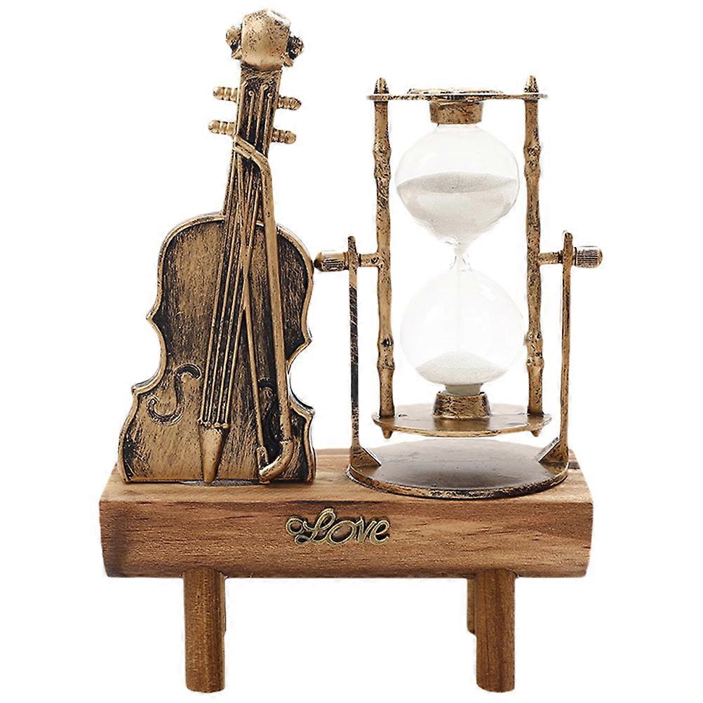 Retro Vintage Style Sand Clock Decor Compact Tabletop Hourglass for Office Desk Home Decoration Creative DIY Scene Design Idea