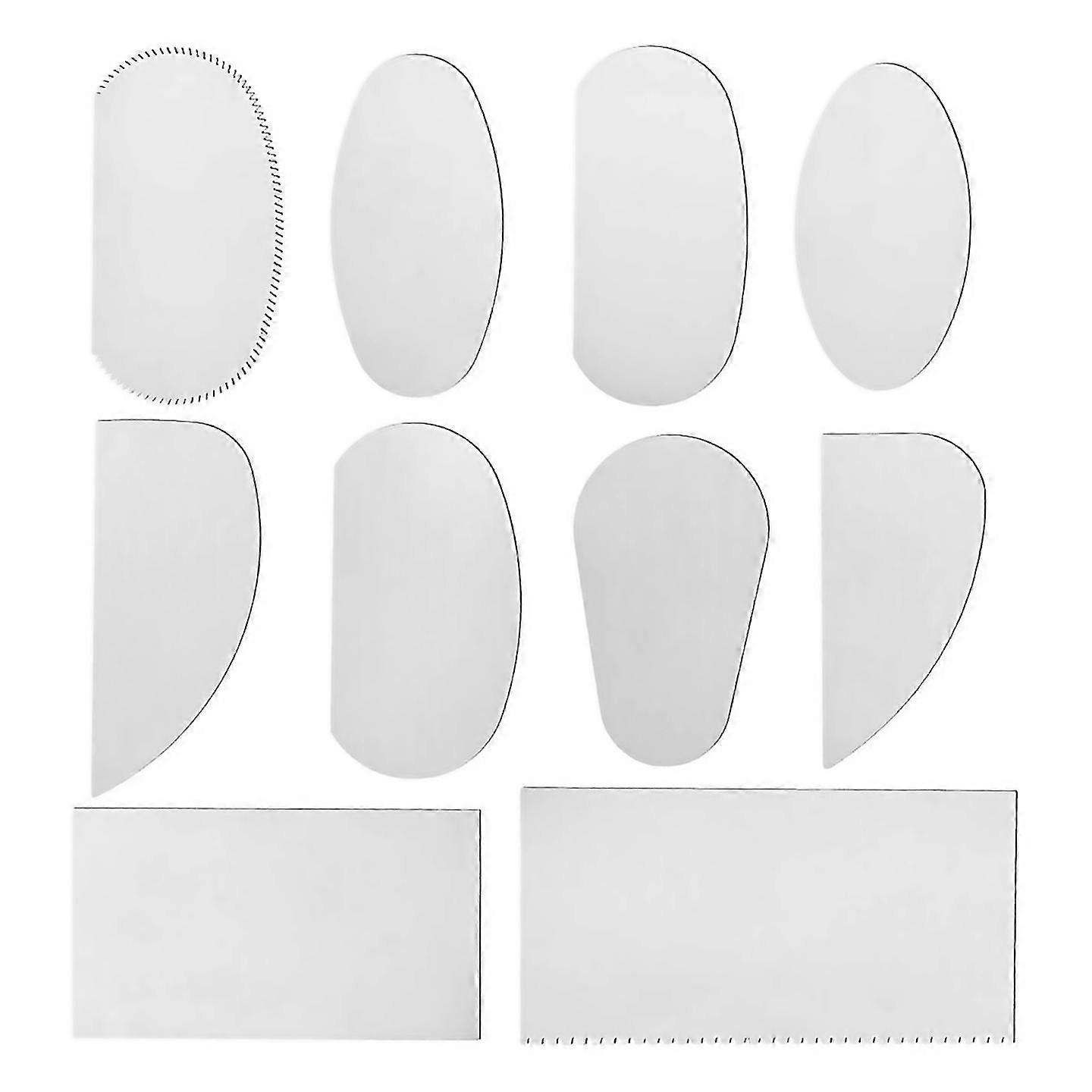 For 10pcs Pottery Scraper Tool Stainless Steel Pottery Serrated