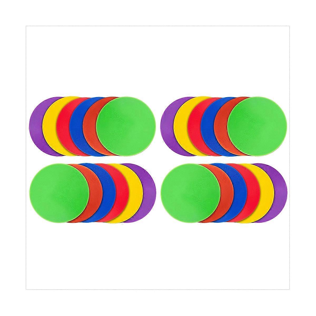 24Pcs Colored Spot Marker Non-Slip Agility Markers Flat Cones Dots for Football Basketball Training