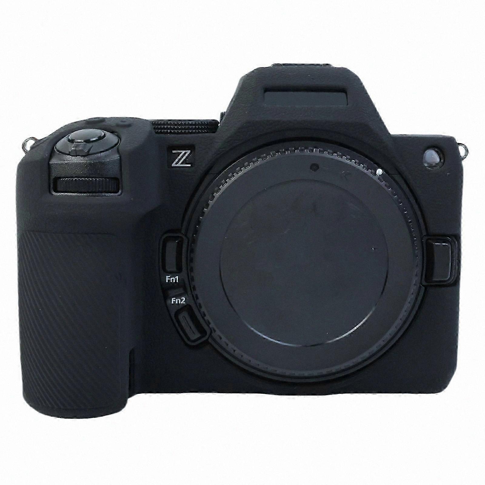 Silicone Protective Case for DSLR Camera, Anti-Slip Shockproof Dustproof Cover, Compatible with Nikon Z5 II, Black