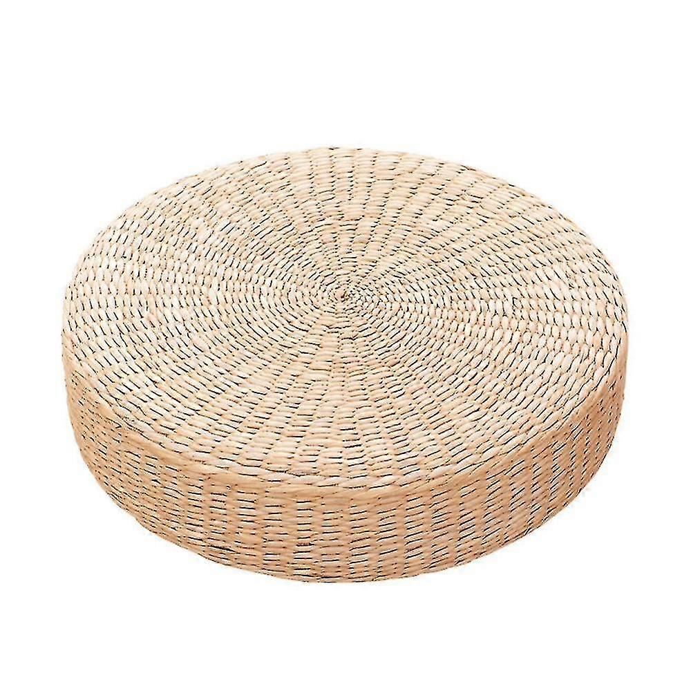 45cm Yoga Mats Round Pouf Tatami Floor Pillow Cushion Straw Meditat...