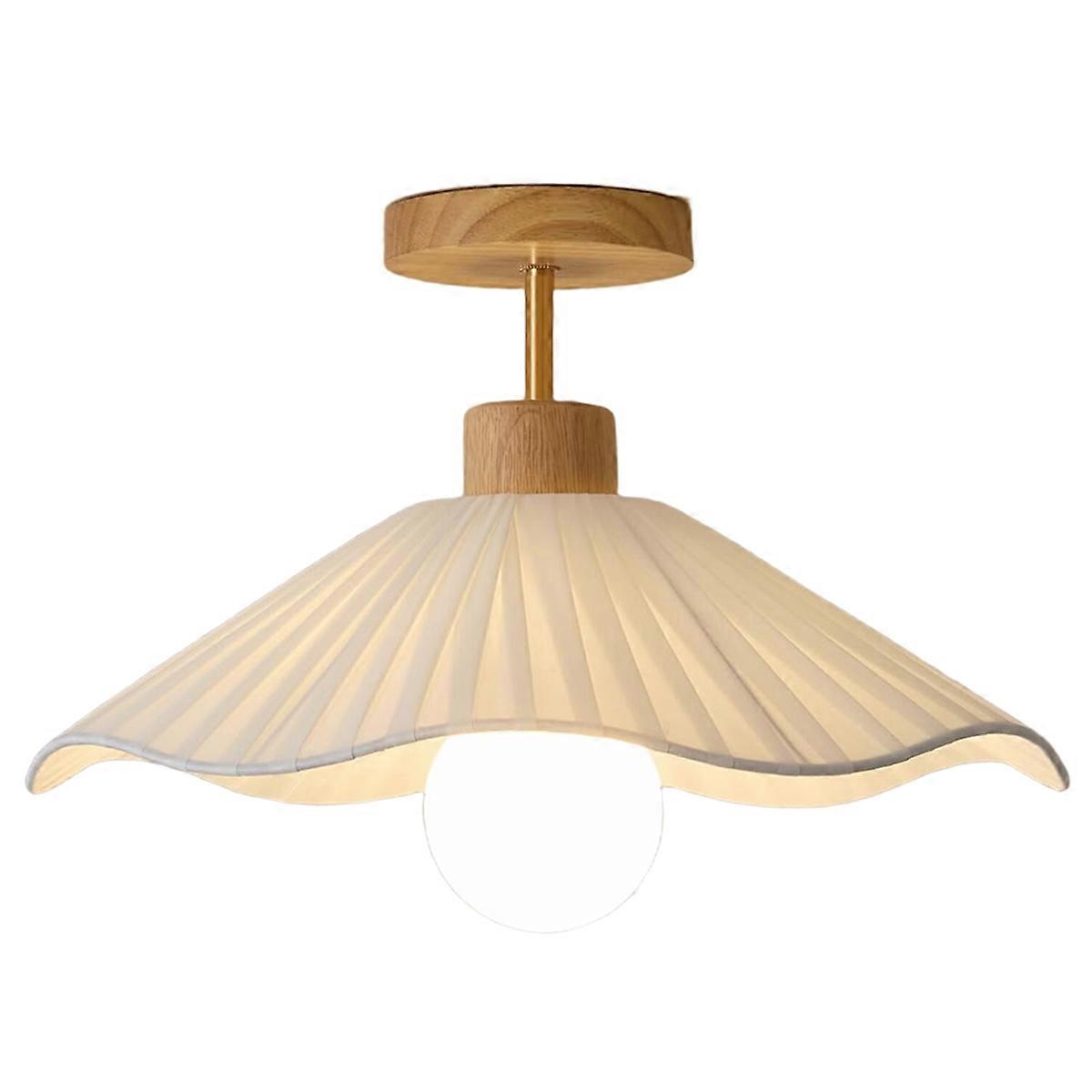 Semi Flush Mount Ceiling Light,Modern Ceiling Light Fixture Shaped Fabric Shade,for Bedroom,Living R