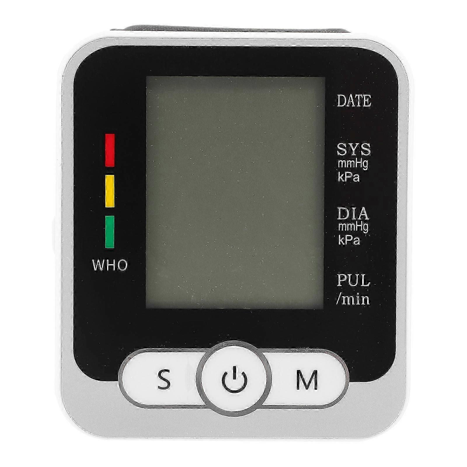 Handledsblodtrycksmaskin Digital blodtrycksmätningsverktyg Äldre rektangulär 8.00X7.00X7.00Cm 1Pack! ZZ19