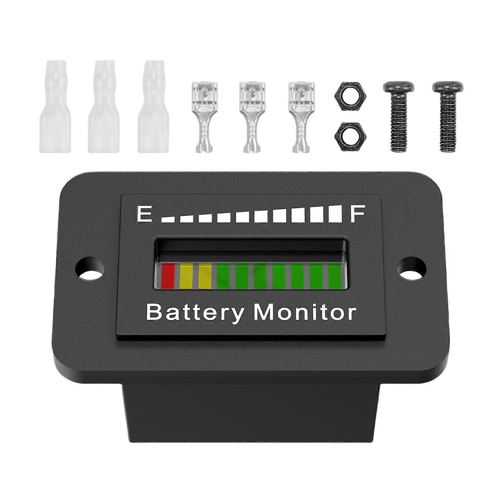 LED Battery Level Indicator With Auto Sleep Mode For Electric Vehicle Fork Trucks Heat Resistant Screen Protective Film Multicolor