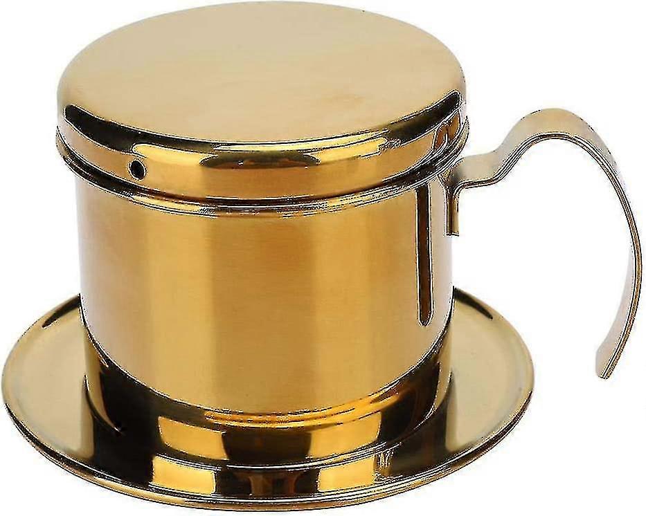 Coffee drip filter pot, 1 piece, gold, suitable for multiple scenarios and easy to carry