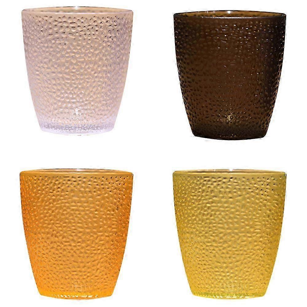 Unbreakable Cups - Set Of 4 - Plastic Tumbler Cups - Stackable - For Juice, Beverages, Drinks, Cocktails & More 220Ml