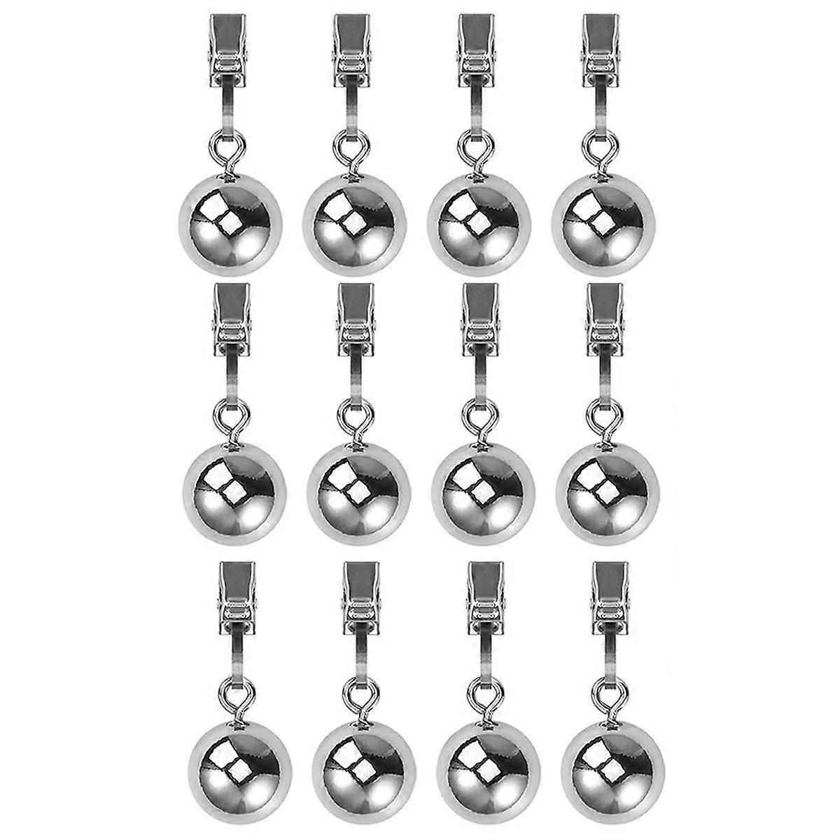 12 PCS Outdoor Curtain Weights, Flag Weights for Wind, Tablecloth Weights Heavy Duty Drapery Weights for Patio,Balcony