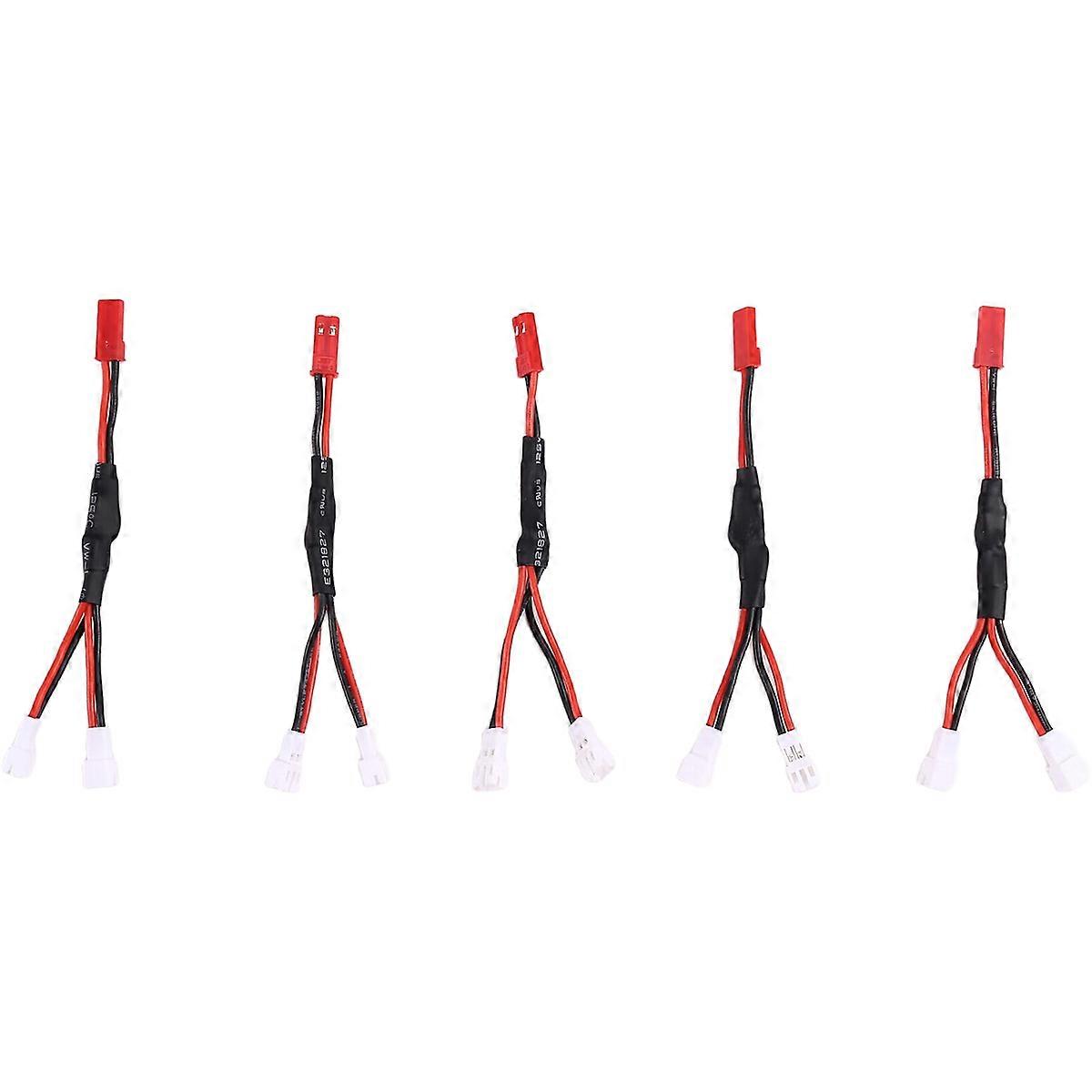 5PCS 2 Pin JST Plug Connector Plug Connector Cable Wire for RC Toys Battery LED Lamp Male to 2 Way PH2.0