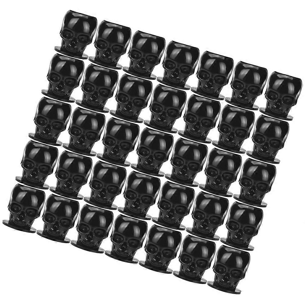Tiny Cups 200Pcs Cups Skull Head Shape Storage Containers Black 2.00X1.70X1.70CM Professional Settings