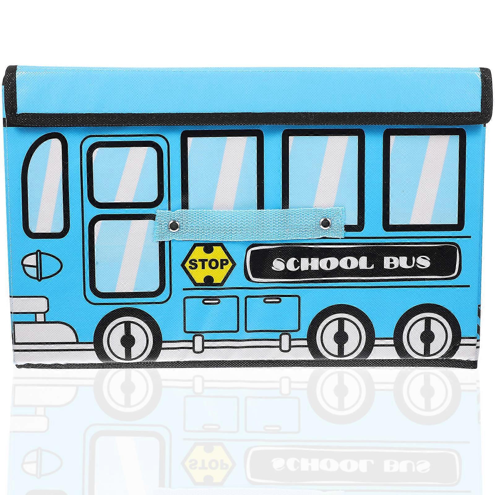 Sky-Blue Cartoon Storage Box Multi-Function Toy Box for Outdoor