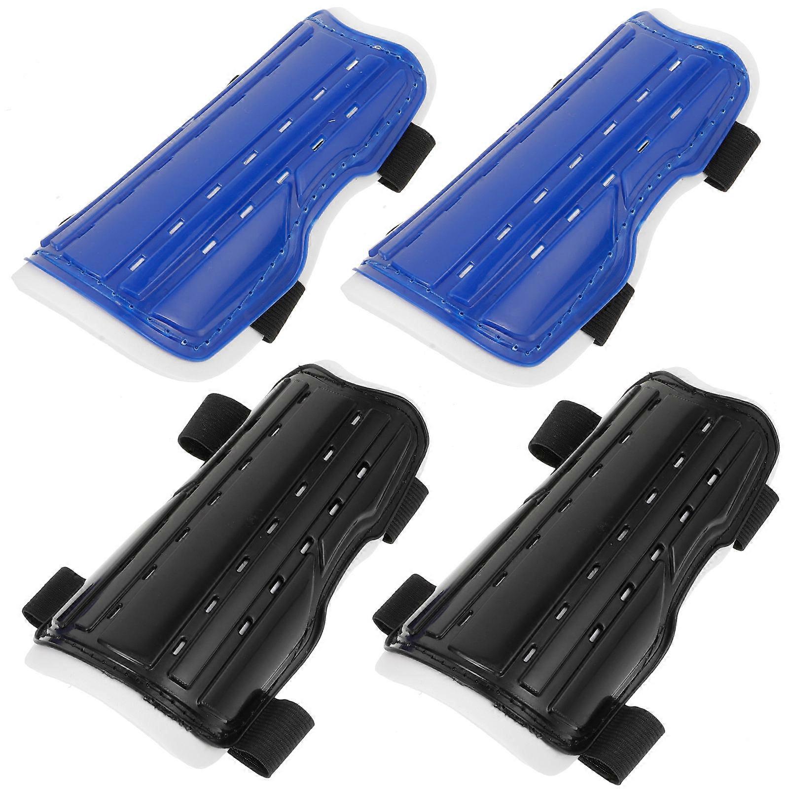 Shin Protector Soccer Shin Guards for Teenager 2Pairs Lightweight Black Design