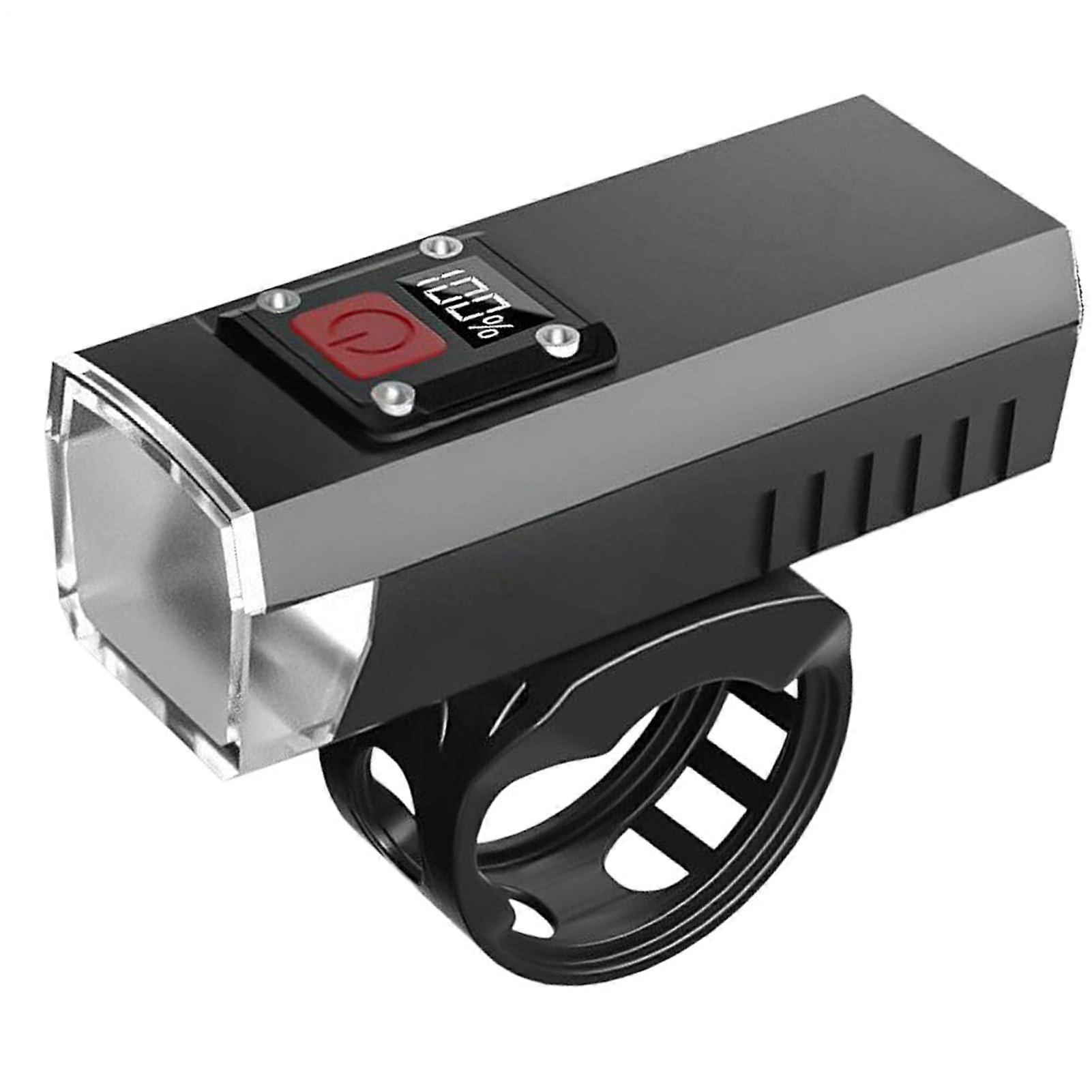 Rechargeable LED Bike Lights for Safety - Waterproof Front Handlebar Headlight with Smart Digital Display and USB Rechargeable Battery