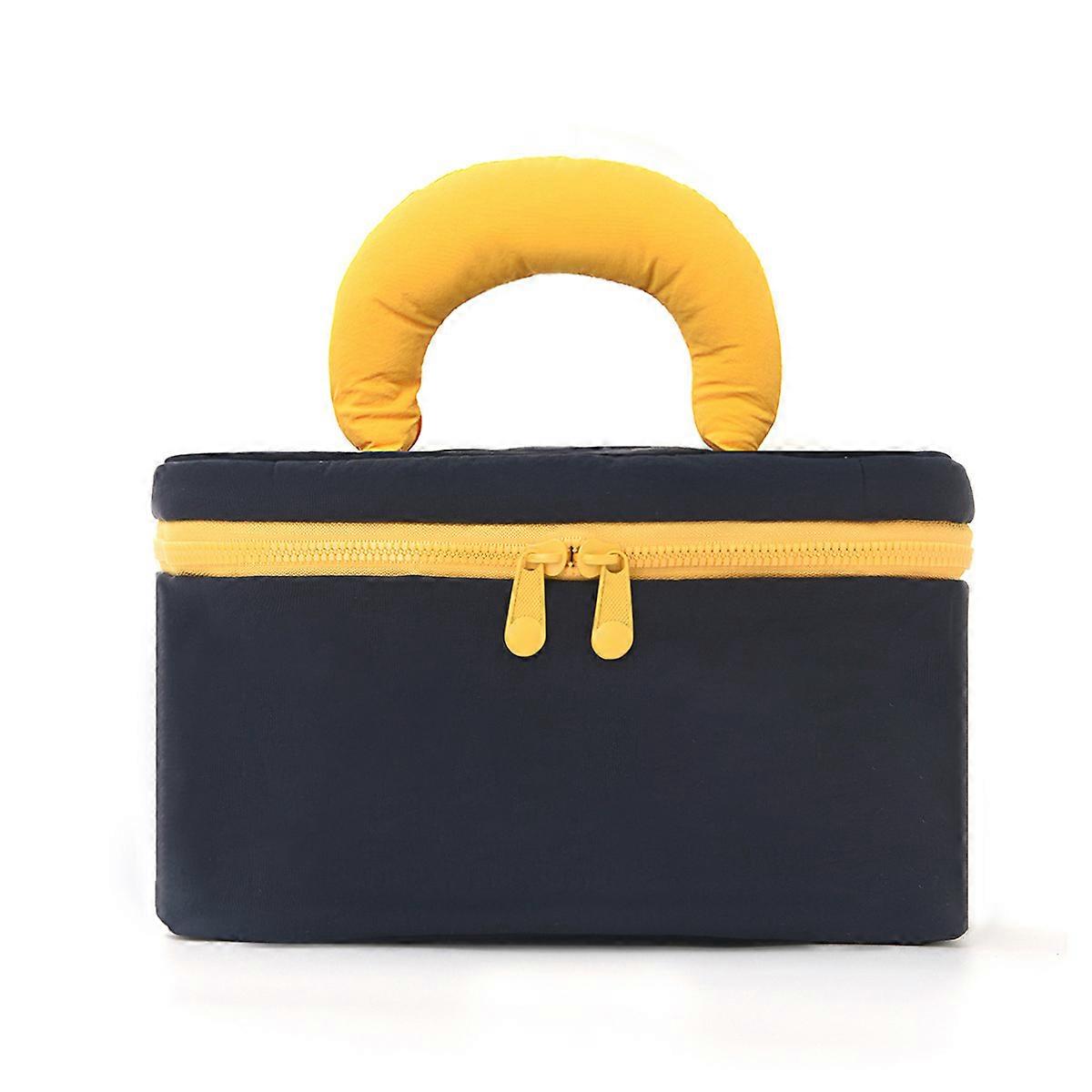 Marshmallow top and bottom cover storage bag cosmetic storage bag portable large capacity high-value cosmetic bag
