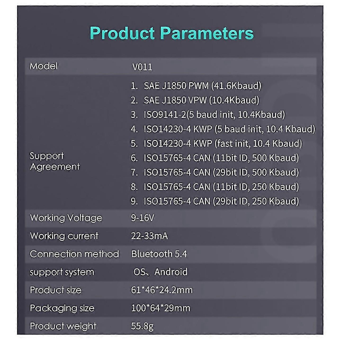 For New Car Diagnostic Instrument Bluetooth Connection