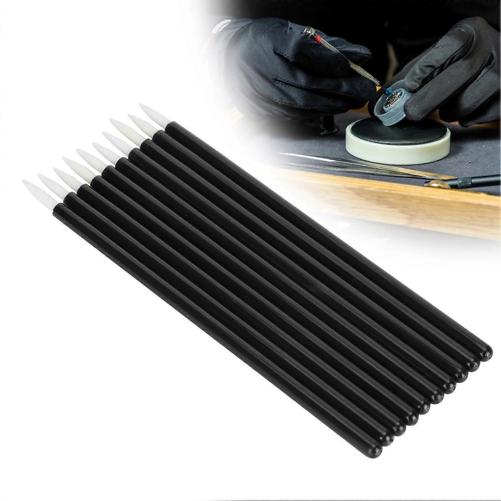 10pcs Movement Cleaning Swabs with Pointed Foam Tips for Watch Repair