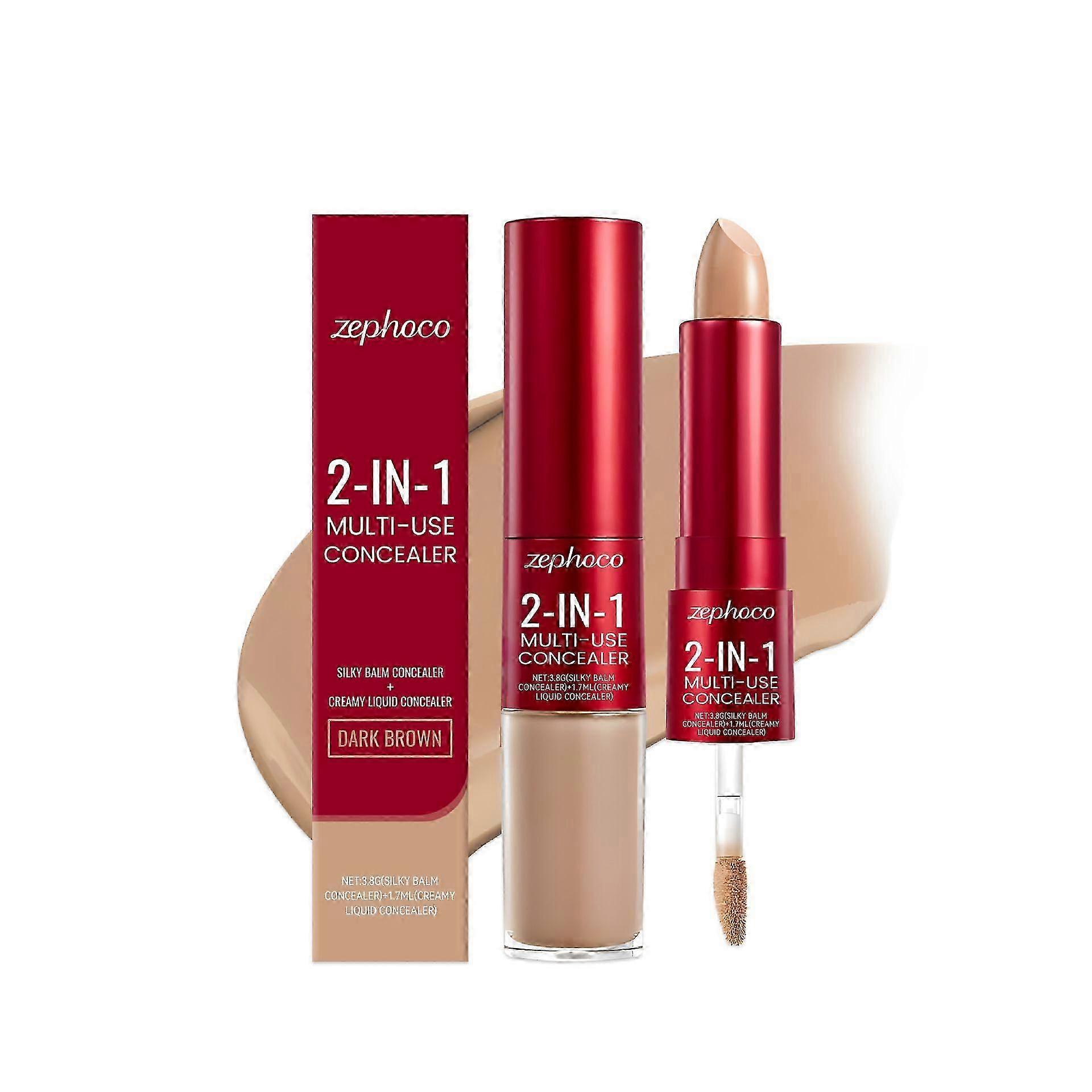 Glide & Hide Blurring Concealer - Creamy Texture, Conceals Dark Circles and Wrinkles, Dual Formula (liquid tip & balm stick), Long-lasting Wear