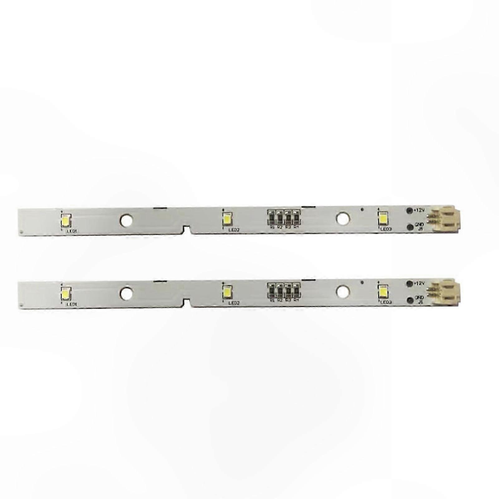 2-Pack LED Light Strips for Refrigerator Panels, 12V Cold White Replacement Components Compatible with Multiple Models