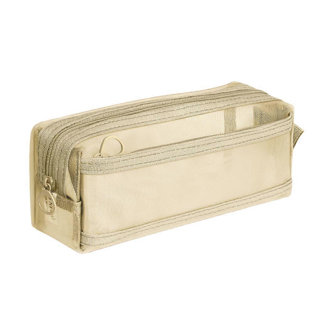 Mesh pen bag, large capacity, ideal for exams, with zipper, customizable, suitable for pupils and students