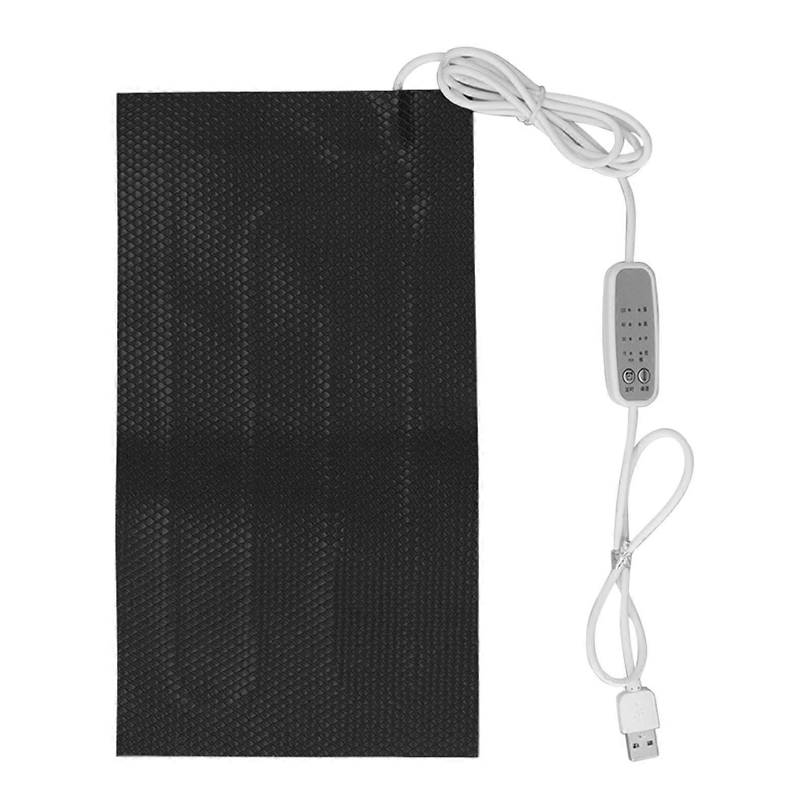 Temperature Regulating Heating Pad 4 Gear USB Power Waterproof Electric Cloth Heater DC5V 10x20cm/3.94x7.87in