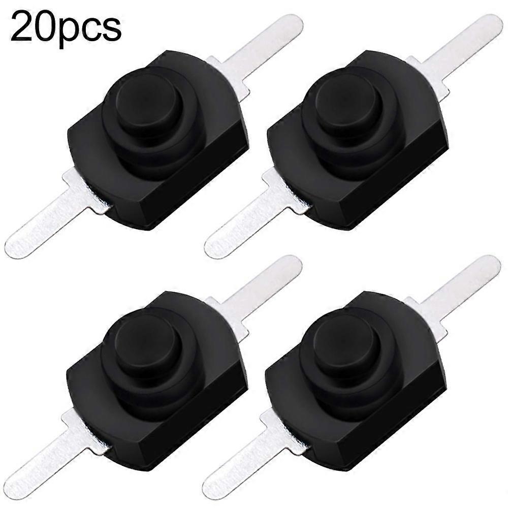 20 PCS YT-1208-YD LED Flashlight Button Switch Straight Feet