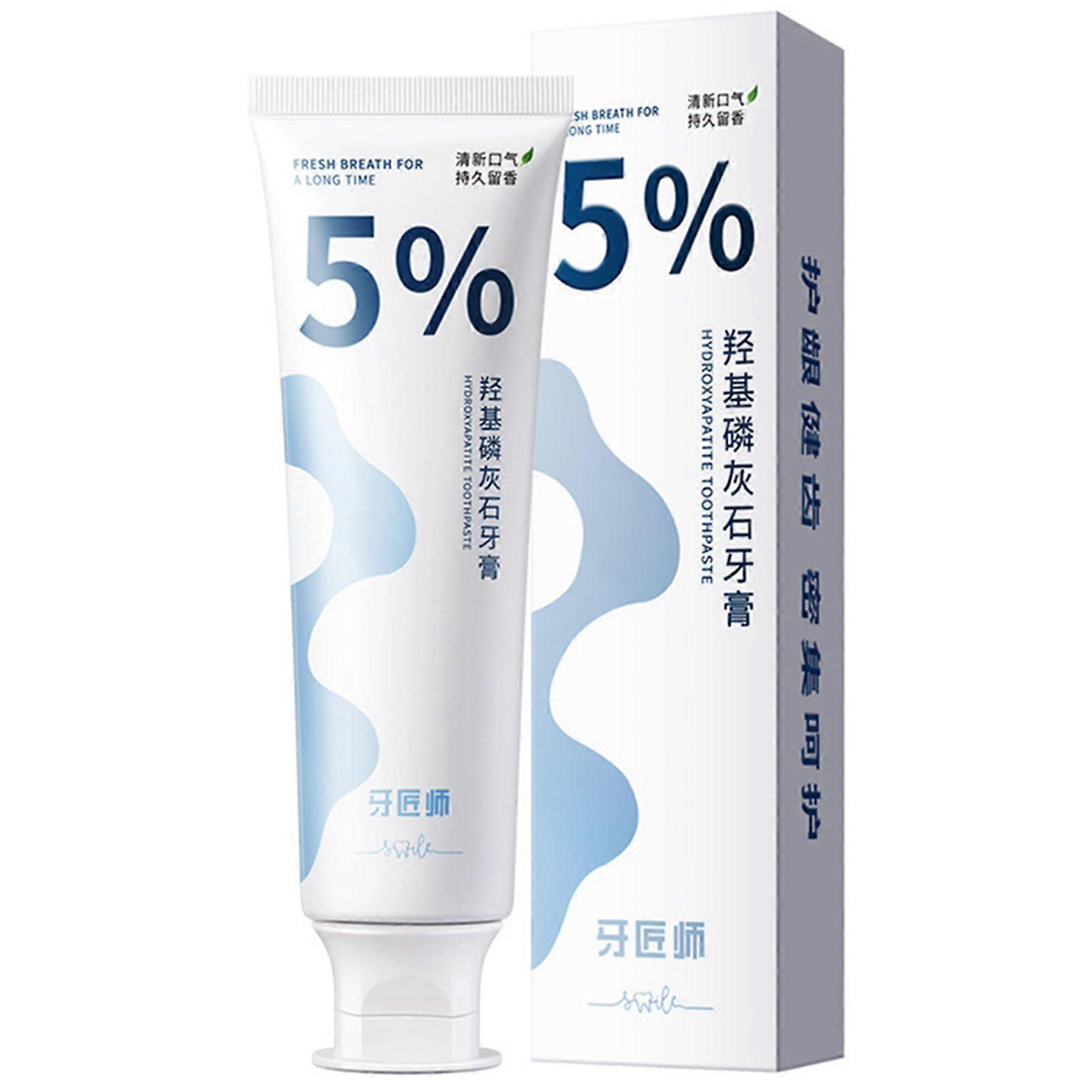 5% Hydroxyapatite Toothpaste for Enamel Protection and Tooth Strengthening, Fluoride-Free Toothpaste for Sensitive Teeth, Mint Flavor, Fresh Breath