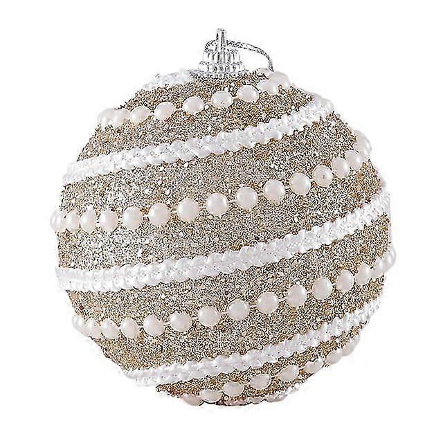JWL-4pcs 8CM Christmas Hanging Balls Sequined Glitter Ball Xmas Tree Lightweight Foam Pendant New Year Home Decor Navidad 2025