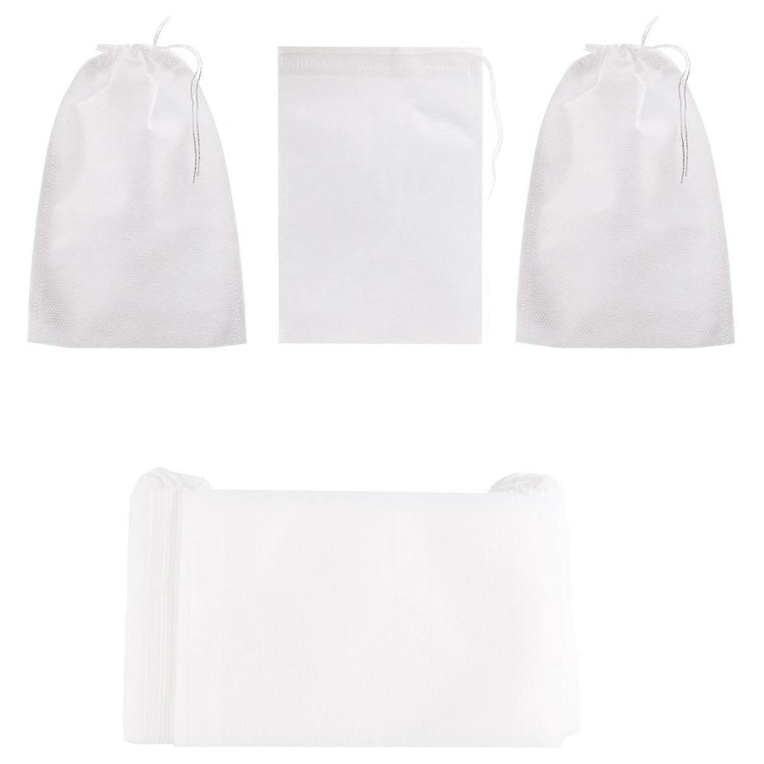 100 Pieces of Mess-Free Cold Brewing Bag Coffee Filter Bag Fine Mesh Brewing Drawstring B