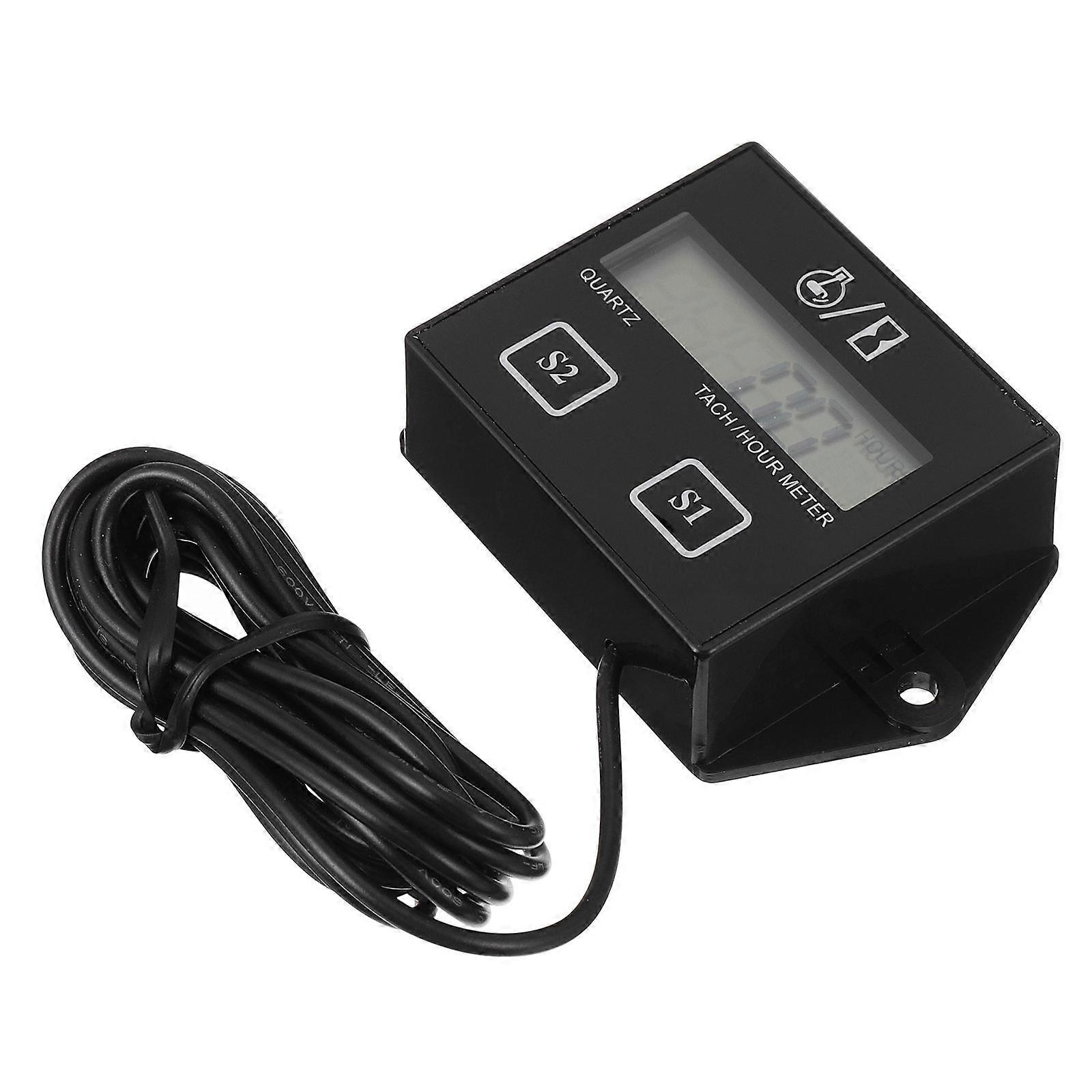 Digital Meter Timer Inductive Tachometer for Motorcycle Engine 1Pcs