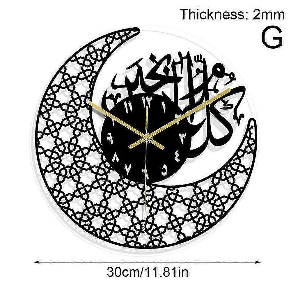 Three-dimensional Acrylic Silent Wall Clock Home Holiday Decoration