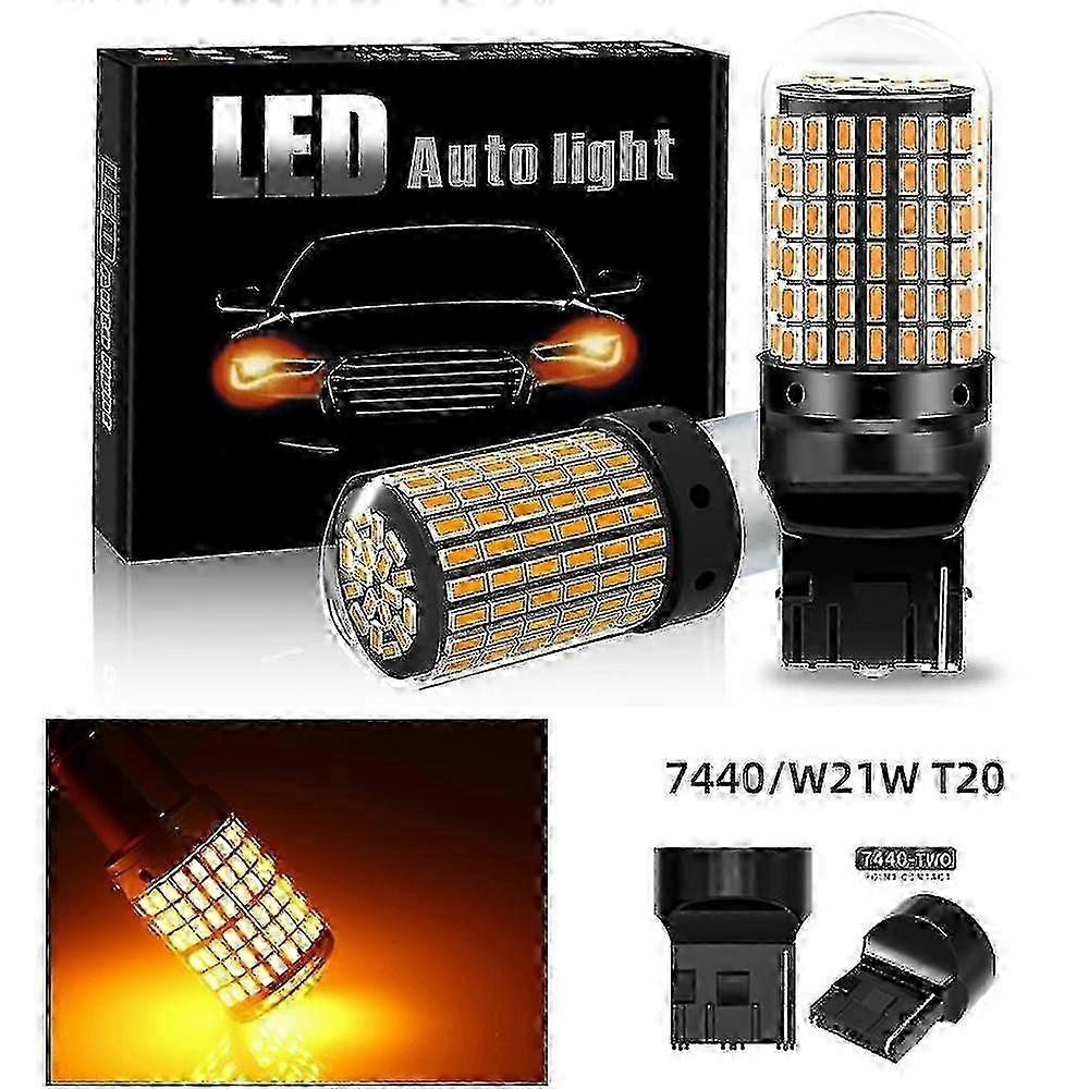 2PC 1156 BA15S P21W BAU15S PY21W T20 7440 W21W 3157 1157 P21/5W W21/5W LED Bulbs 144 SMD led CanBus Lamp For Turn Signal Light