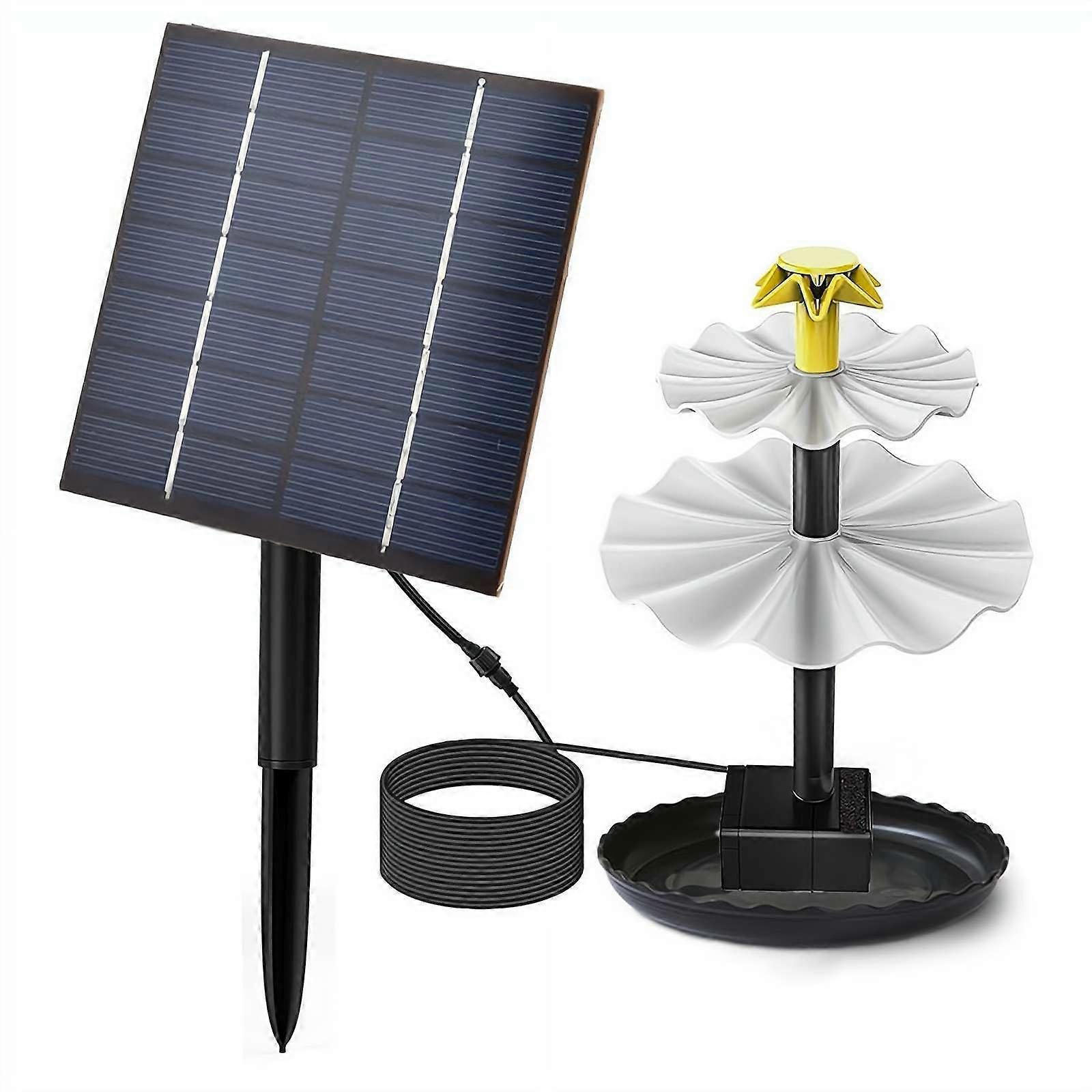 Solar Fountain Pump 70 Cm Spray Height, Solar Powered For Outdoor Ponds, Quiet, Easy Install, Waterproof, Patterned