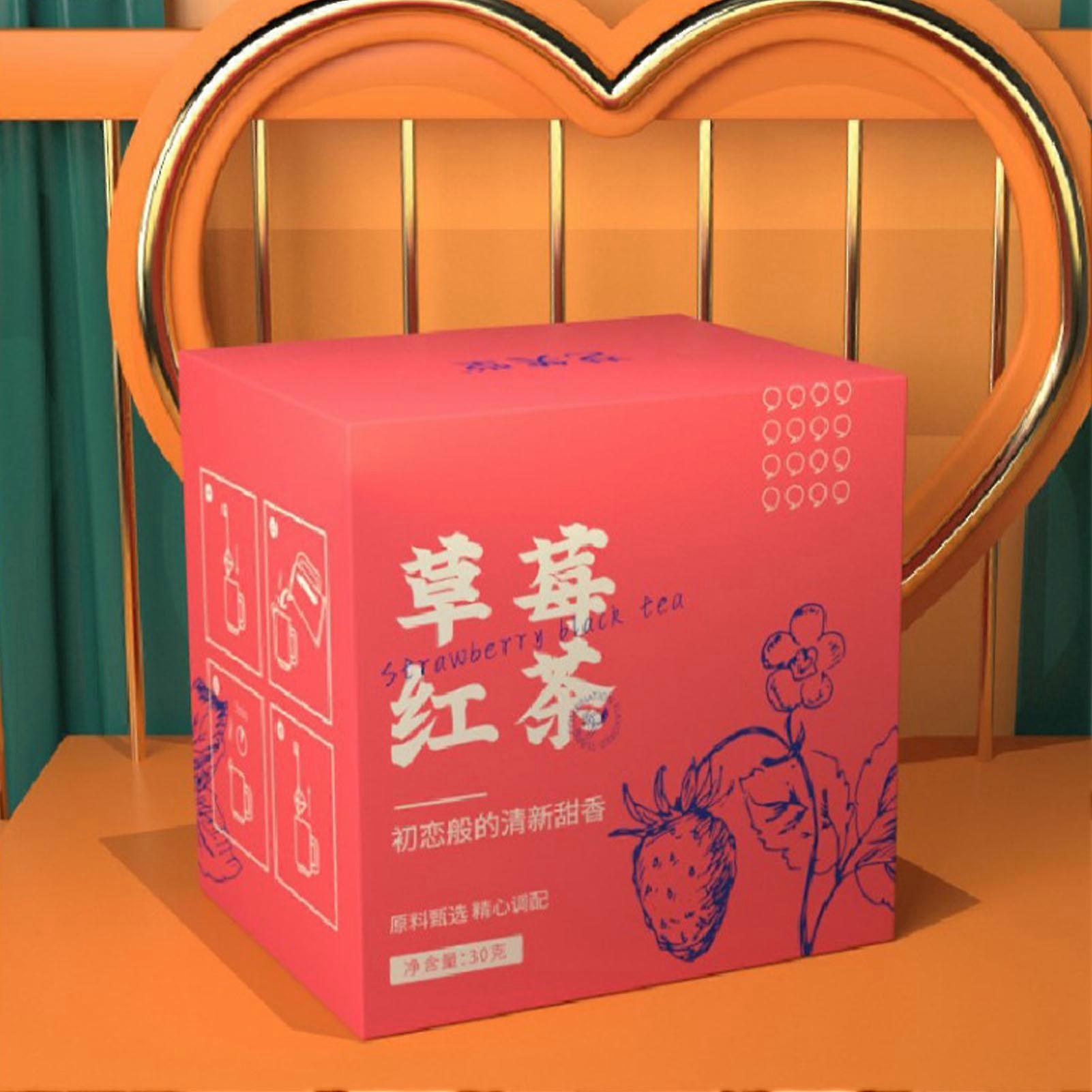 30g Strawberry Black Tea Cold Brew Leaves, 10 Triangular Bags