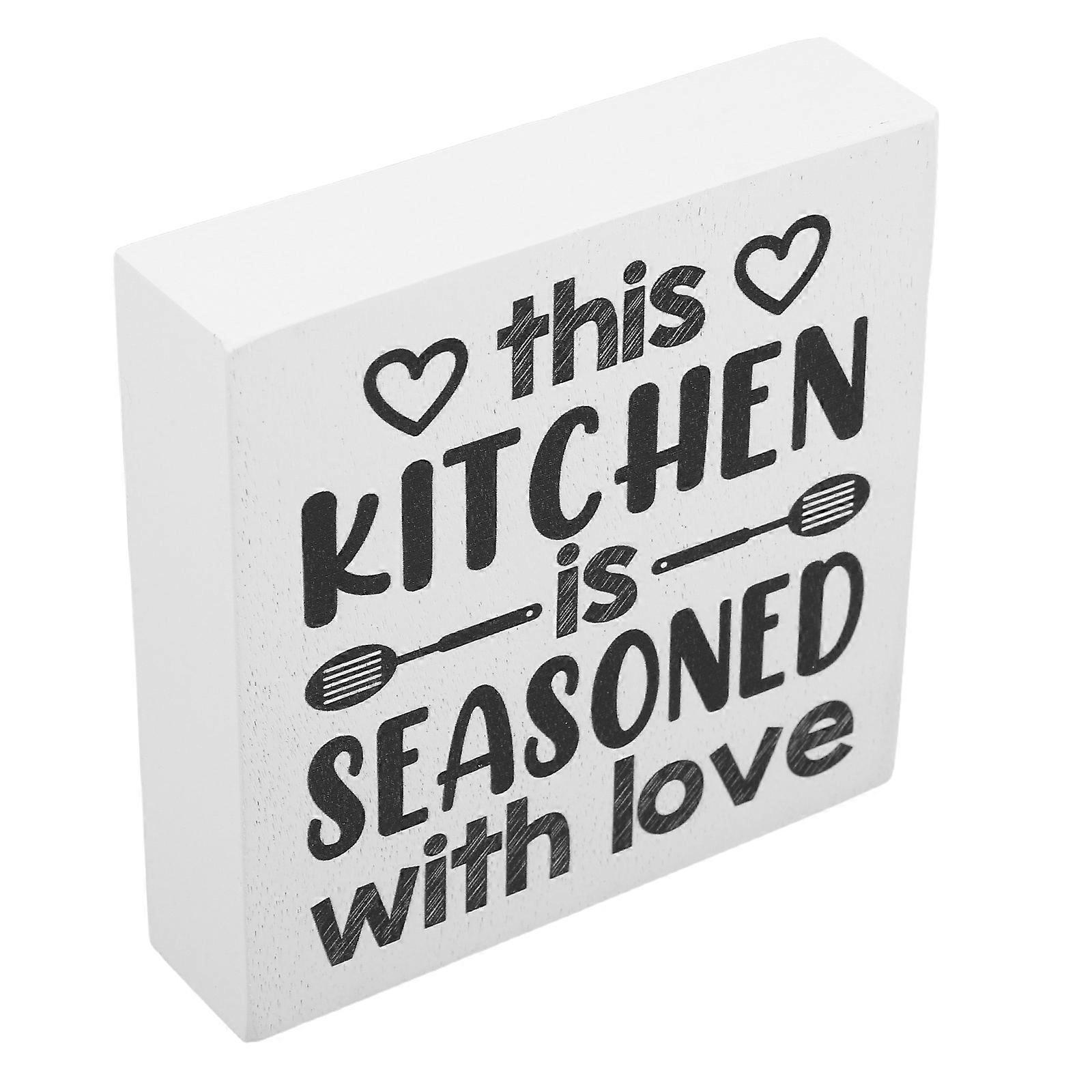 Wooden Kitchen Decor Sign for Home Adding Charm 3Pcs Set