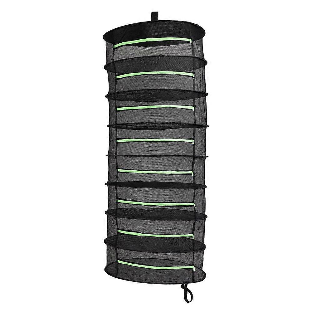Herb Drying Rack Net 8 Layer Dryer Mesh Hanging Zipper Hanging Closet Storage