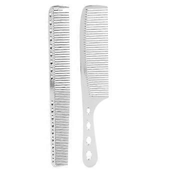 2 Pcs Aluminum Stainless Steel Hair Comb Anti-static Thinning Hair Cutting Comb Beauty Tool