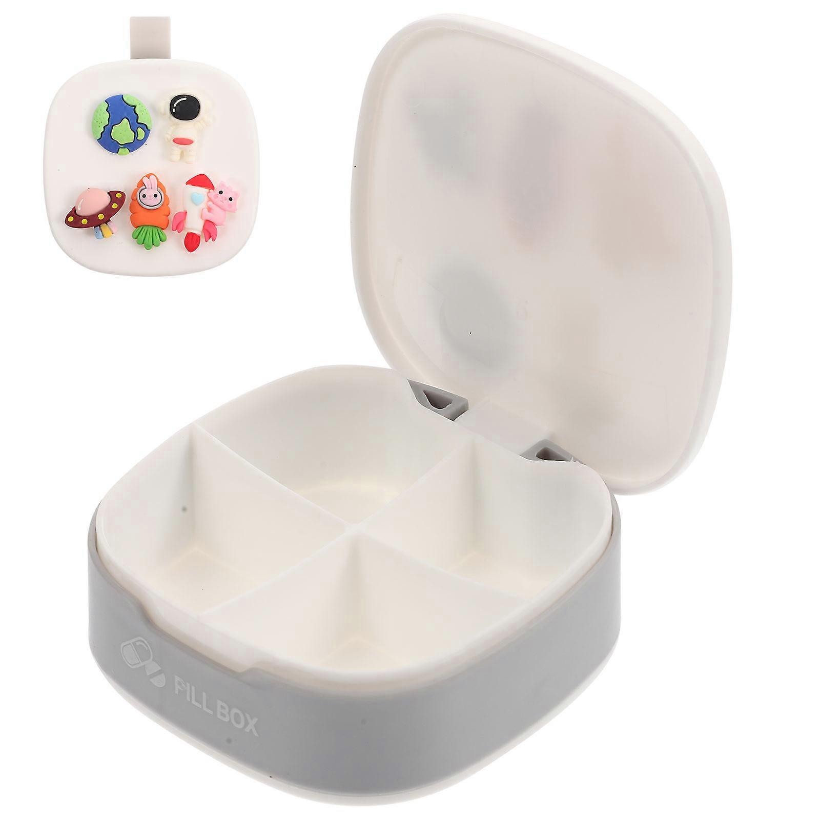 Small Pills Box Portable Holder for Storage 3Pcs Cartoon Container