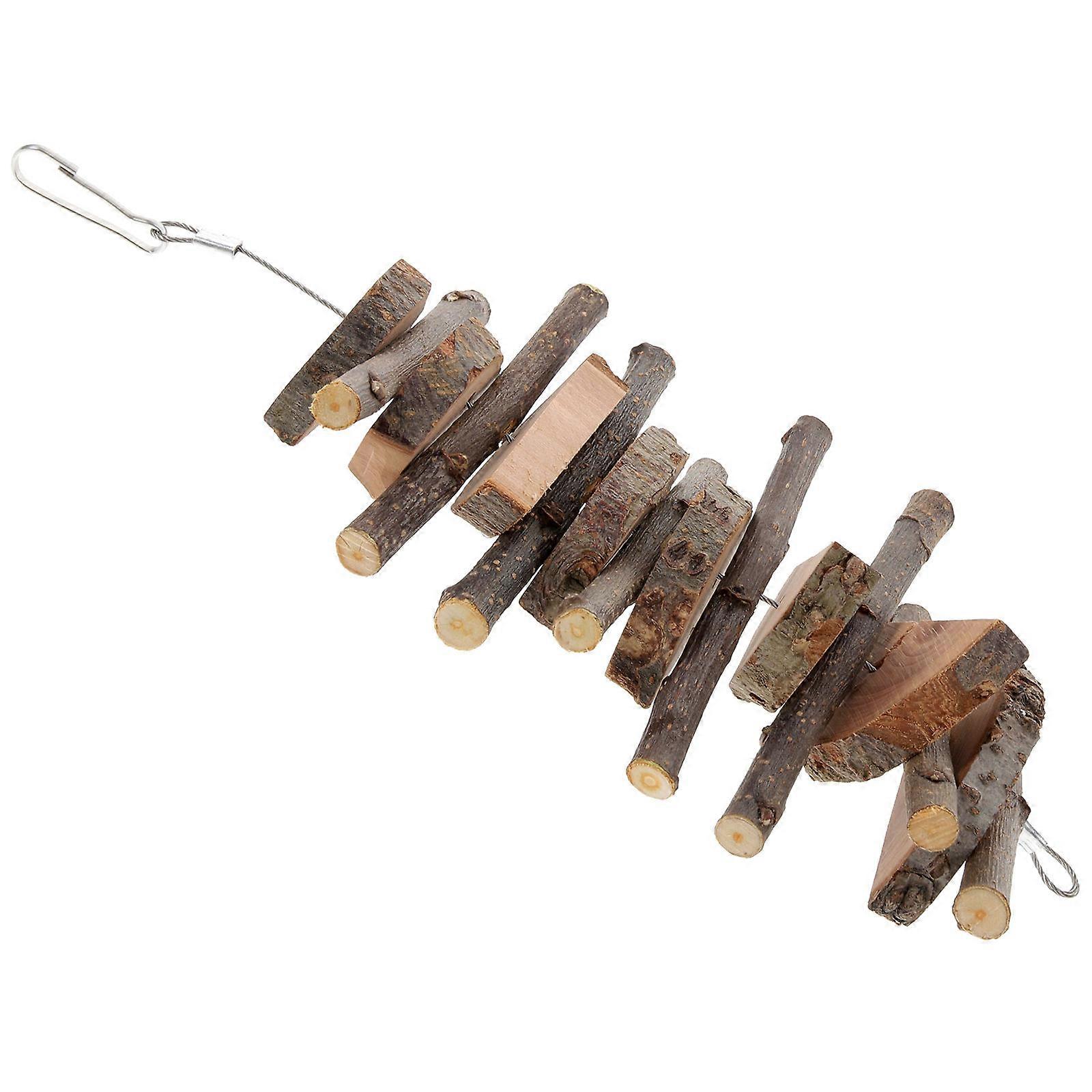 Rabbit Chew Toys Wooden Teething Toy for Oral Chewing 2Pcs Set