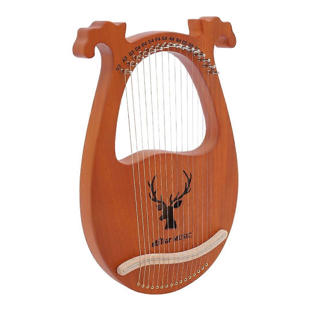 16-String Lyre Harp Instrument Portable & Complete Set for Beginners & Pros