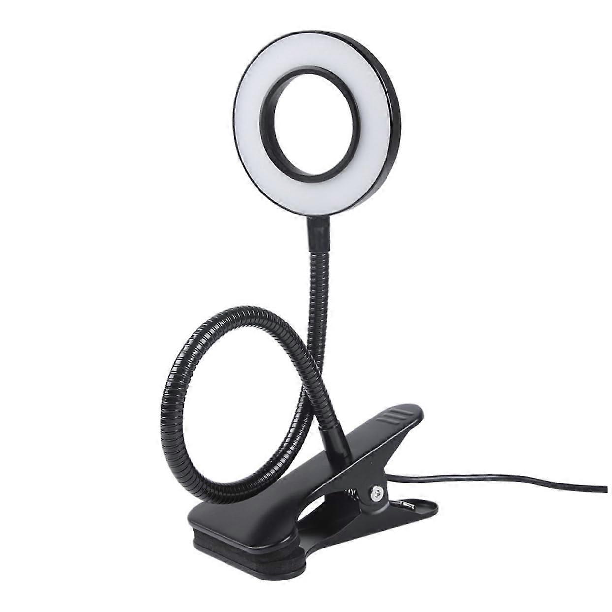Flexible Clip Light Reading Makeup Study Office Desk Lamp USB Rechargeable EyeCaring ClipOn Bedside Light