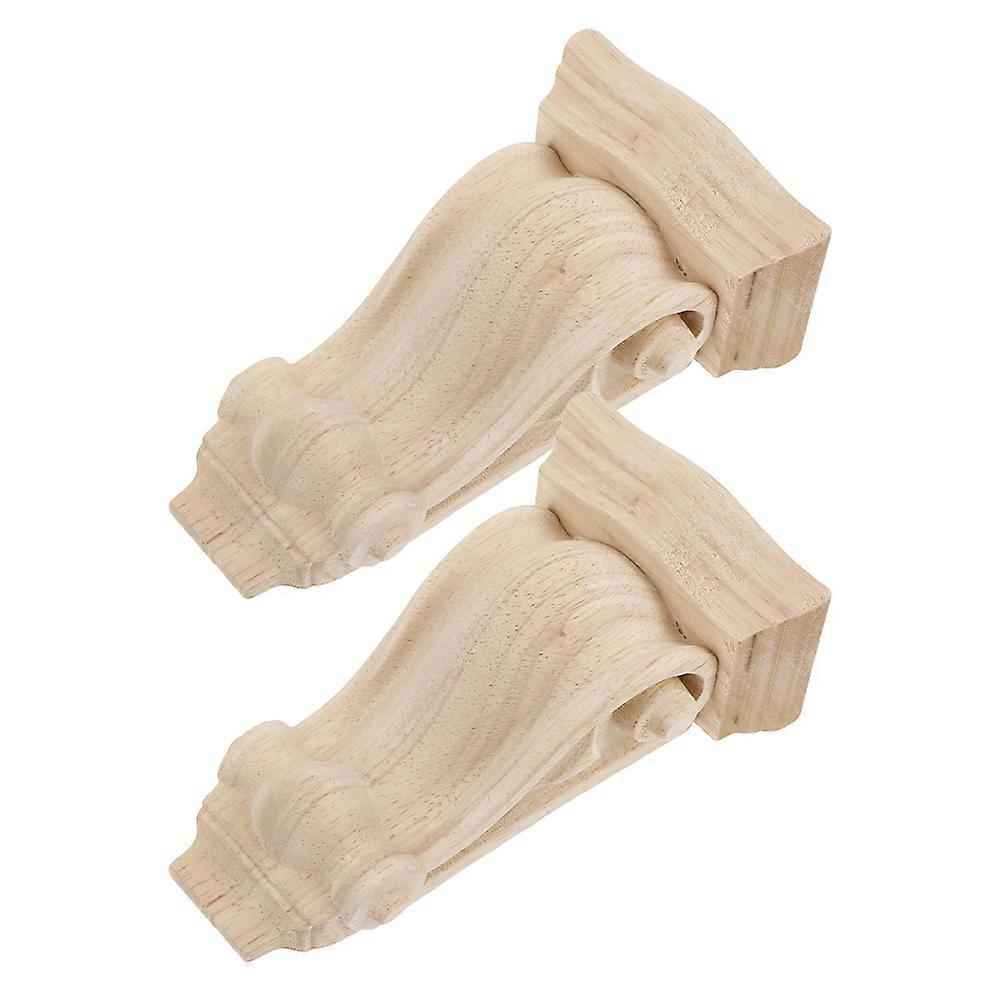 Decorative Corbels Wood Hand-Carved European Style for Fireplace 6Pcs