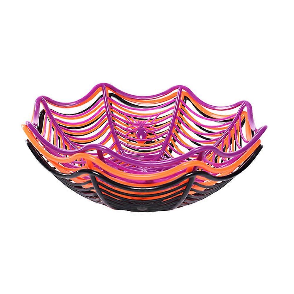 Cookie Storage Case Halloween Spider Web Decor with 8Pcs